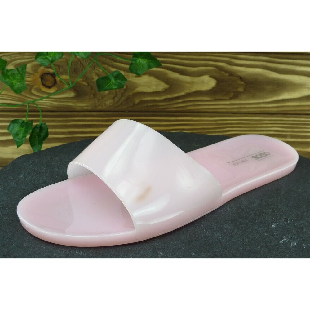 ASOS Size UK 7 M Pink Slide Synthetic Women Sandal Shoes